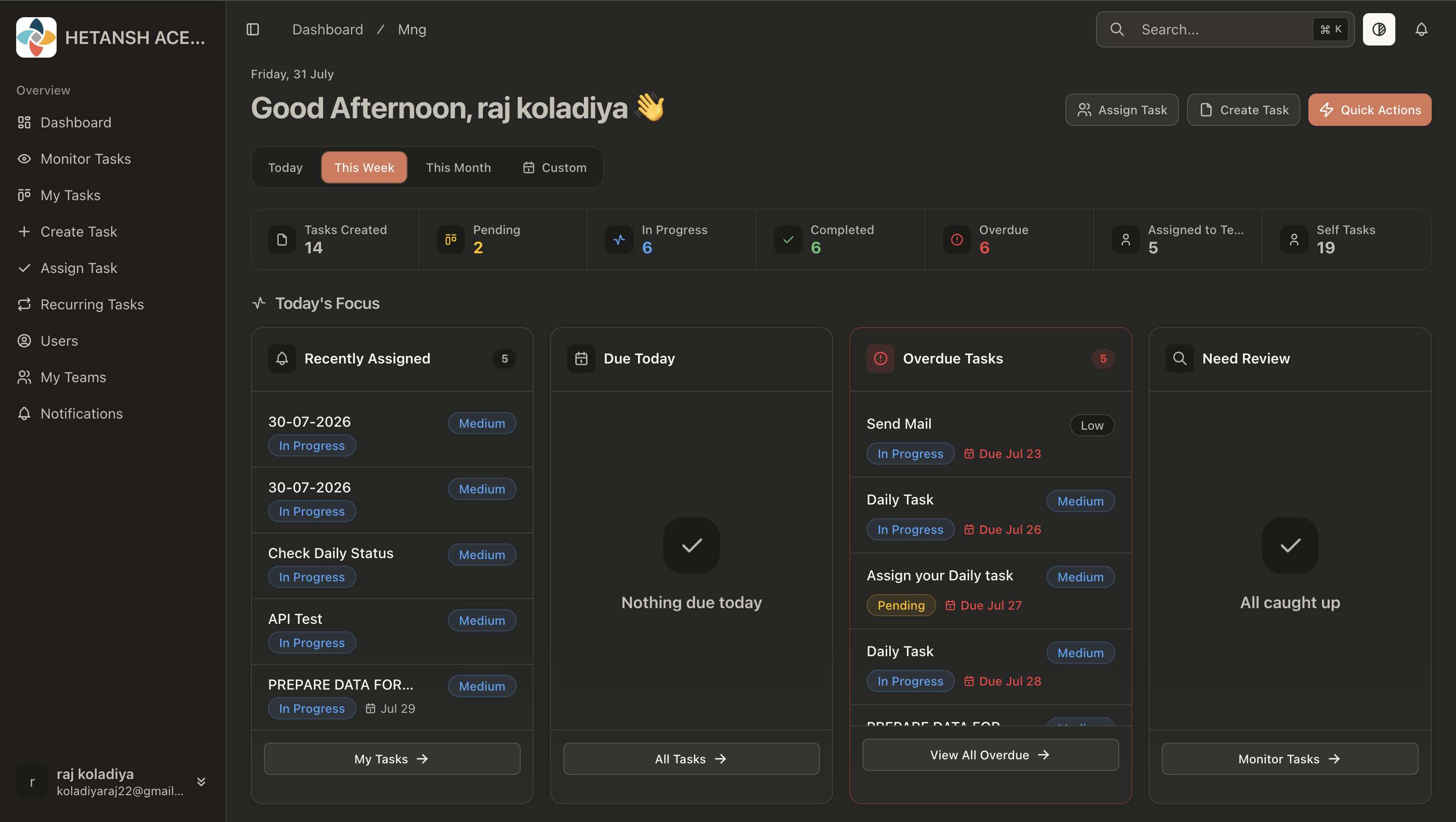 DoThis Task Management Dashboard